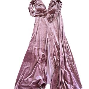 Jenny Yoo Collection Dusty Rose Velvet Dress